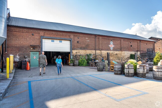 The biergarten at New Trail Brewing is where many Newberry residents head on Friday night.