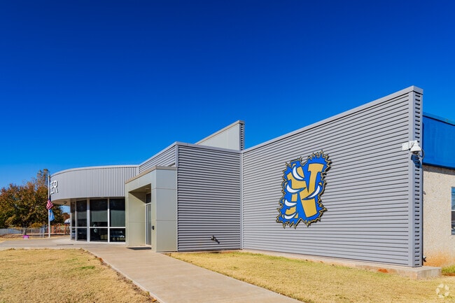 Here is the side wall of Pioneer Intermediate Elementary School