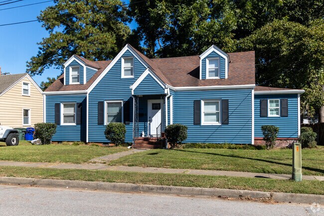 Some homes have colorful exteriors in the Norview Heights neighborhood.