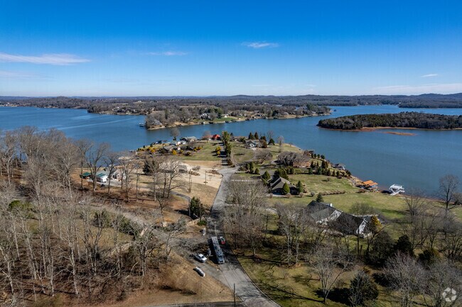 Friendsville, TN has lake houses with spacious back yards.