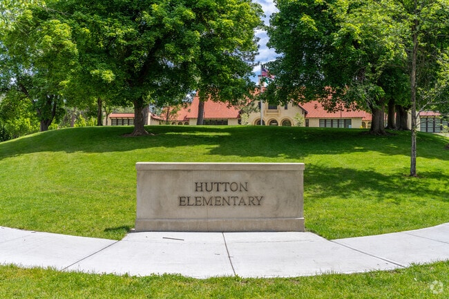 Hutton Elementary is located in a residential neighborhood.
