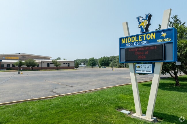 Marquee sign at Middleton Middle School.