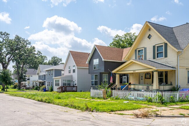 Row of homes with character, each one adding to Mound View's unique charm.