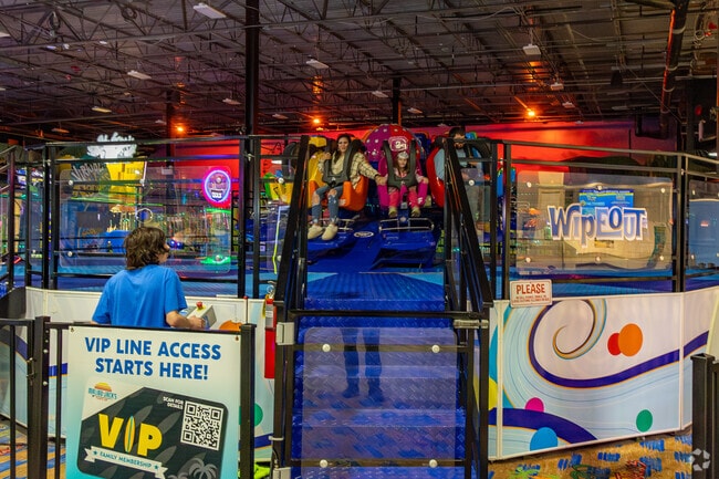 Malibu Jack's is a family-friendly venue with an indoor roller coaster and an arcade.