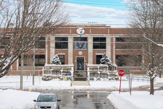 Falconer Middle/High School occupies a prominent spot in the town of Falconer, and serves grades 6-12.