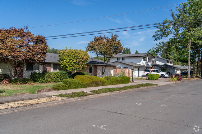 Rows of Ranch-Style and other types of homes can be seen along the streets of Cal Young.