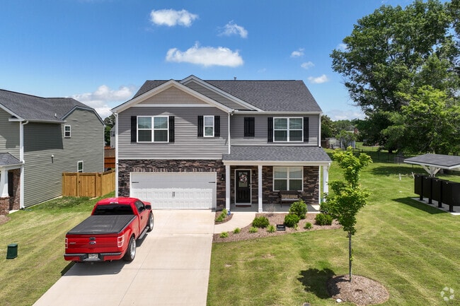 There is a wide range of two-story traditional homes with generously sized yards in the area.