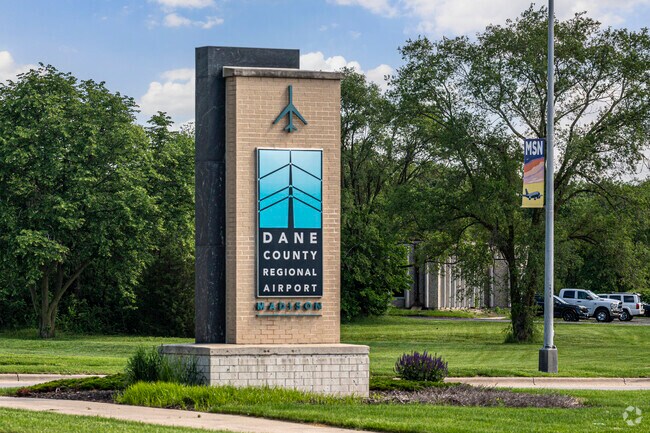 The Dane County Regional Airport is a 40 mile drive from Brodhead.