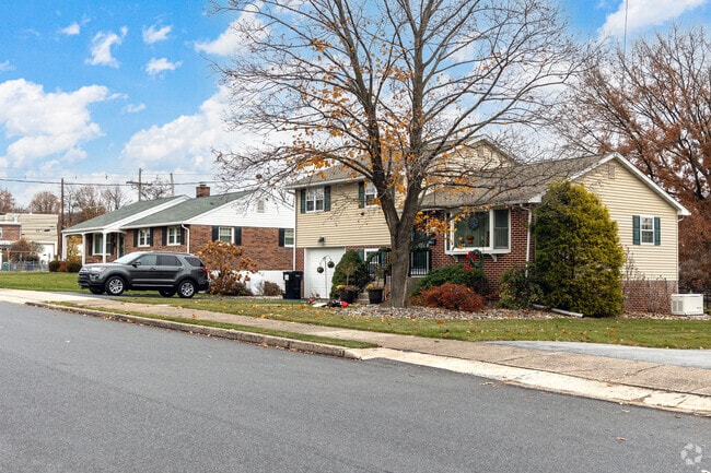 Streets in Boyertown have a mix of different home styles.