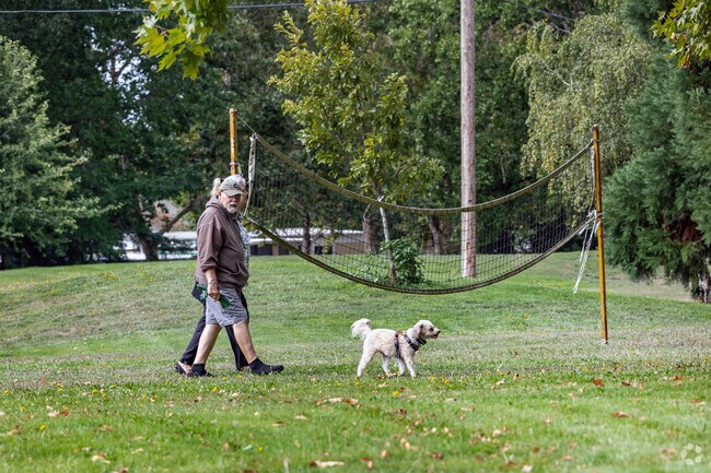 Lehigh Park in Albany, OR has a volleyball net right on the grass.