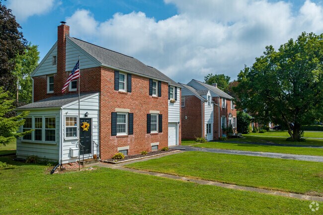 Older colonial style homes add a charming flair to the streets of Lawnton.