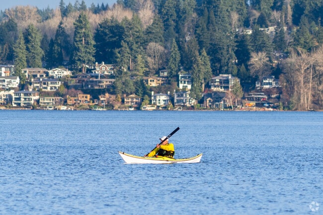 Windermere residents enjoy kayaking Lake Washington.