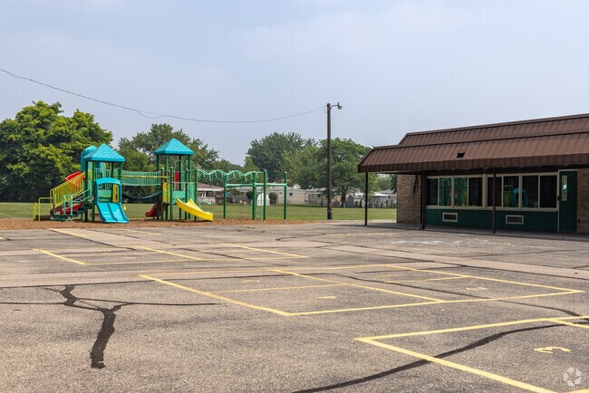 Simonds Elementary School have multiple playgrounds for children to enjoy during recess.