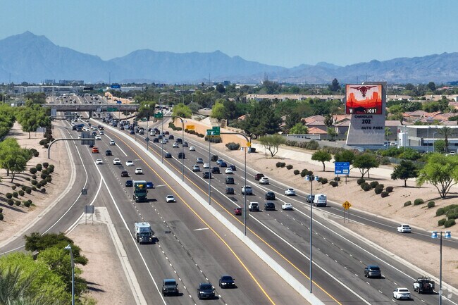 Residents can quickly get to different parts of town via the Loop 202 highway.
