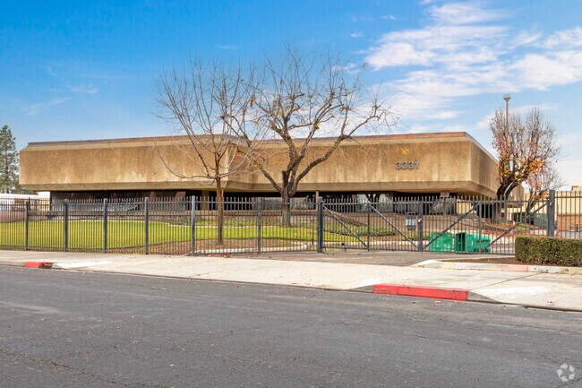 A building at Carter G. Woodson Public Charter School in Fresno.