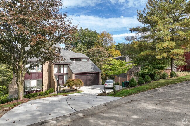 Some houses in West Ohara Township are situated down below the road.