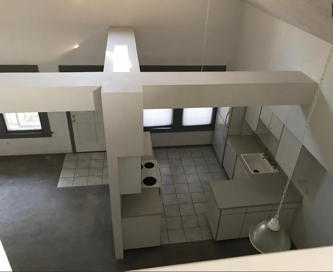 Looking down from the loft