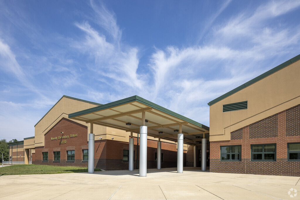 Waverly Elementary front entrance in Ellicott City.