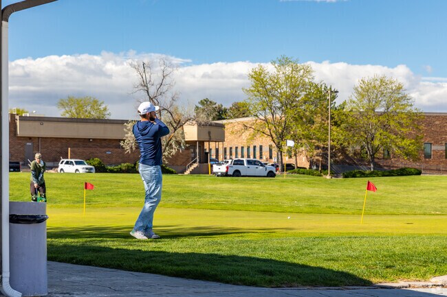 Practise your swing at Lake Arbor Golf Course just east of Far Horizons.