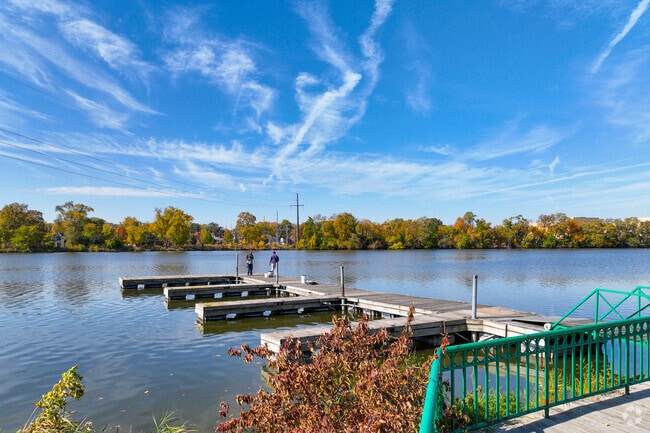 People enjoy fishing and boating at Riverside Park in Beloit.