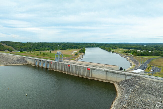 Truman Dam manages flood control for Truman Reservoir.