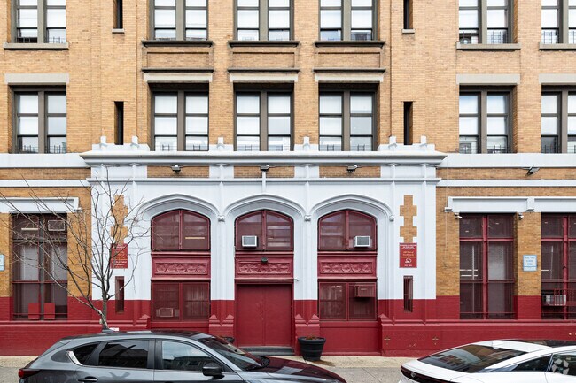 St John Chrysostom School in The Bronx sports a classic facade.
