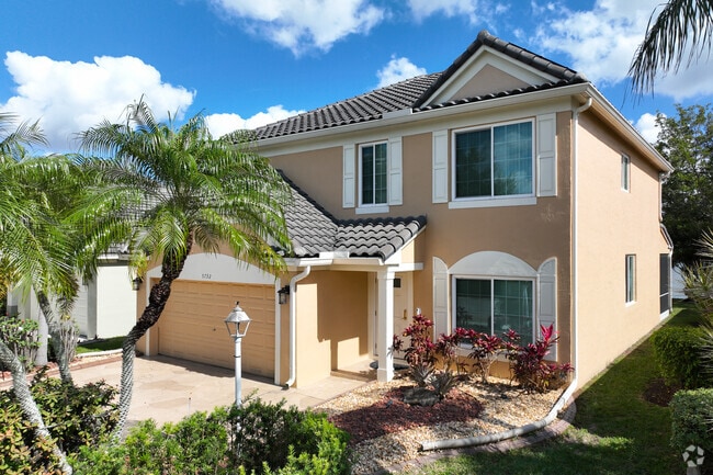 Most single-family homes have a two-car garage in Woodland Lakes.