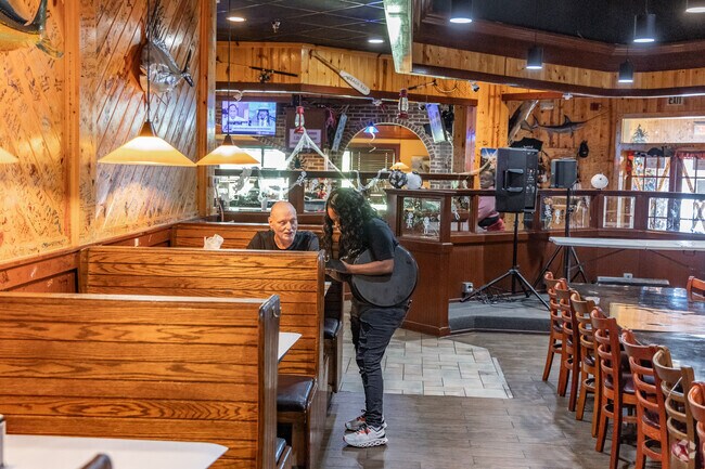 The Crab Barrack near Zion City is a popular weekend night spot with a live DJ.