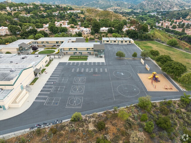 The blacktop at McGrath Elementary School in Newhall inspires students to play collaboratively.