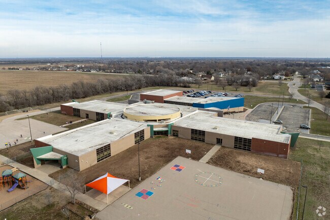 This is another aerial view of Prairie Elementary School.