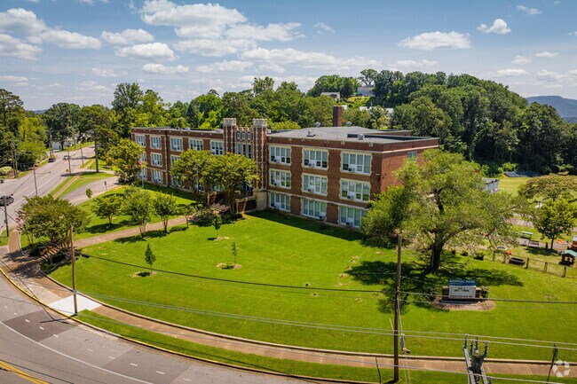 Normal Park Museum Magnet School tops a hill in Chattanooga.