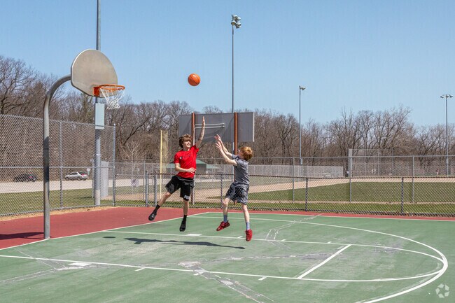 Head to Lemery Park in Wyoming, Michigan to play a game of basketball.