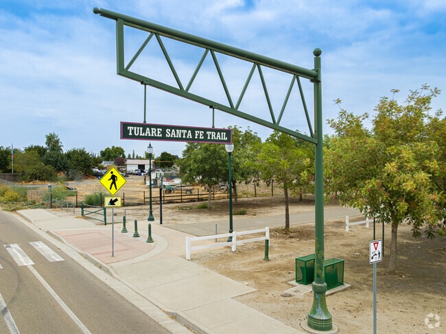 Tulare Southwest residents enjoy walking and bicycling along the Tulare Santa Fe Trail.
