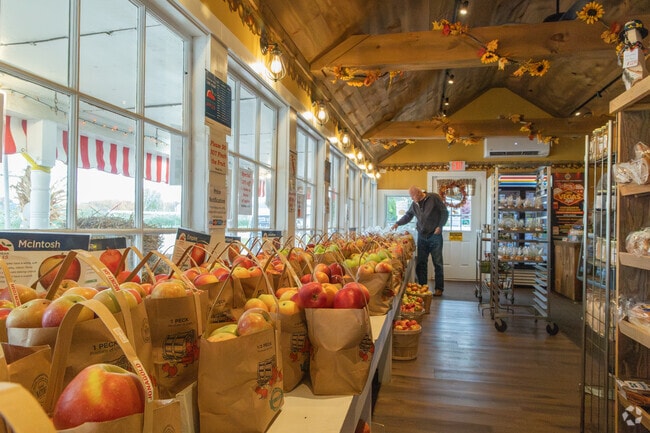 A resident of Ray Township browses some fresh produce for sale.
