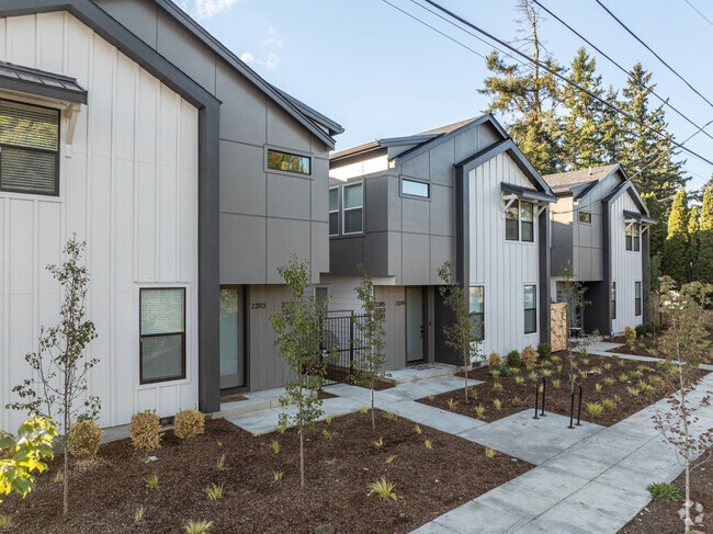 Newly constructed townhomes can be found in Hazelwood.
