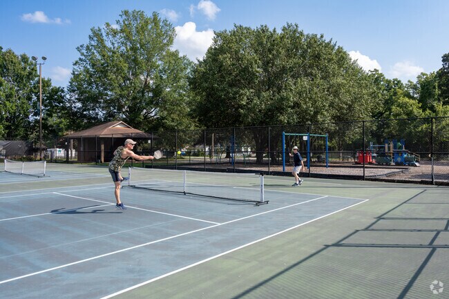 You can meet up with friends to play pickleball just minutes from the Woodlawn neighborhood.