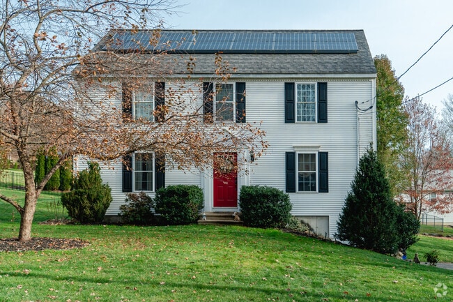 Colonial Revival homes can be spotted throughout Warren, Massachusetts.