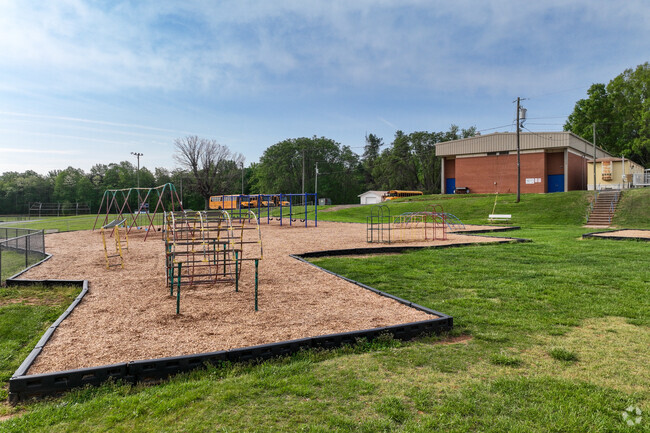 Sandy Ridge Elementary School has fun playgrounds for all ages.
