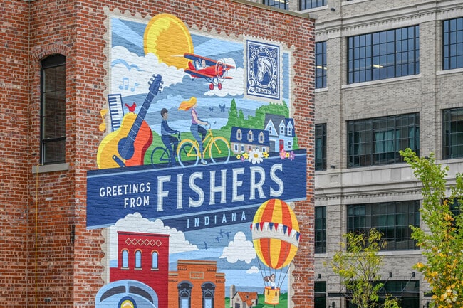 Beautiful murals can be seen throughout the community in Fishers.