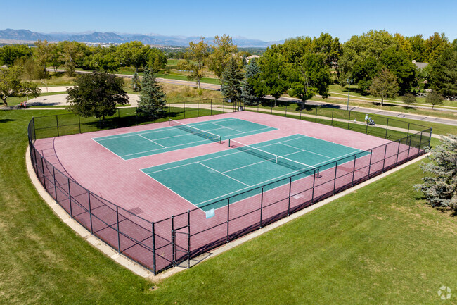 Play a game of tennis at Windsor Park in the Legacy Ridge neighborhood.