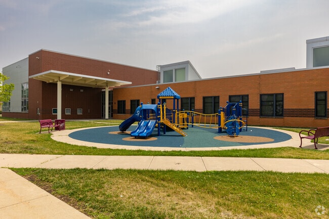 Langston Hughes Elementary School preschool playground, Chicago, IL.