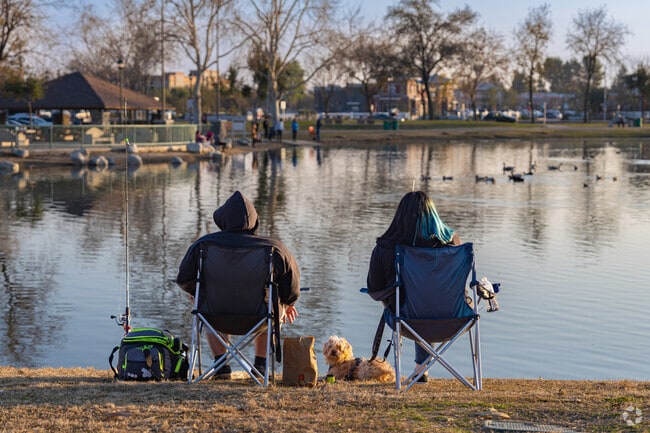 A Bakersfield couple enjoy spending time fishing at The Park at River Walk.