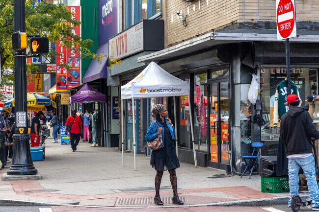 Broad Street in Downtown Newark is bustling with a vibrant array of local street vendors.