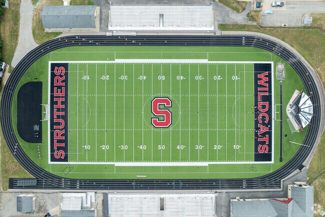 Students of Struthers High School enjoy their sports teams.