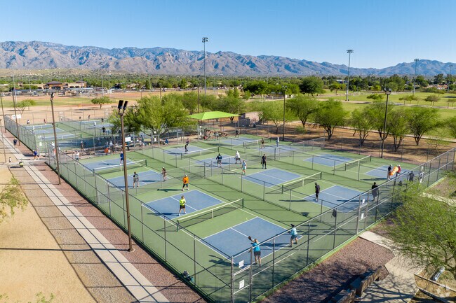 Morris K. Udall Regional Park draws locals for sports, walking paths, and the pool.