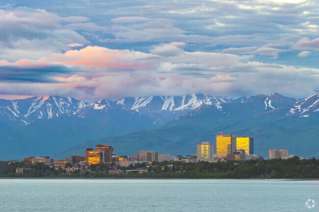 Downtown Anchorage is located approximately 6.5 miles north of Bayshore/Klatt.
