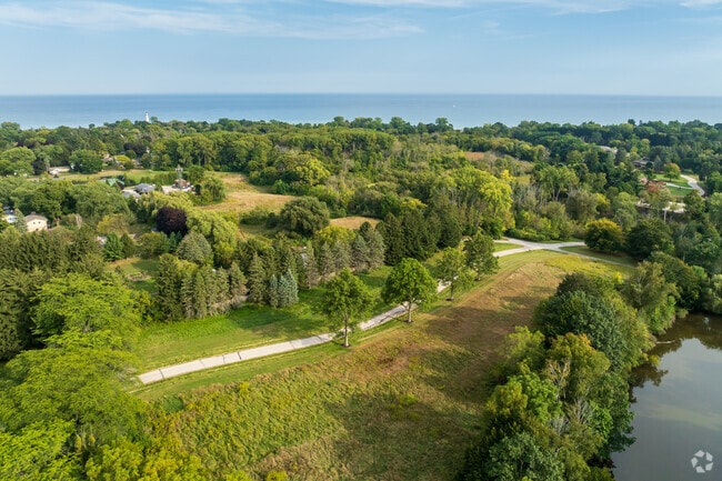 The Wind Point community offers a plethora of trails and pathways with scenic views.