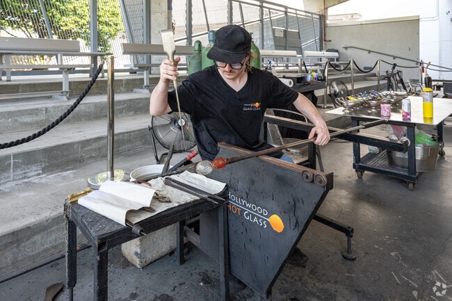 Enjoy the hot glass-blowing experience in Hollywood at the ArtsPark at Young Circle.