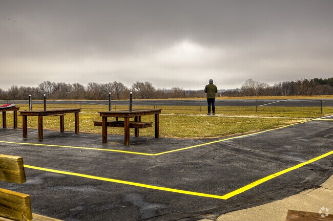 Residents can find flying remote control planes at Hawk Field in Standing Bear Lake Park.