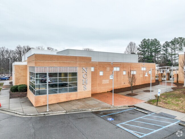 The entrance to Northwest Cabarrus High School.